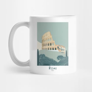 Vintage Italy Rome Colosseum Travel Poster" Mug